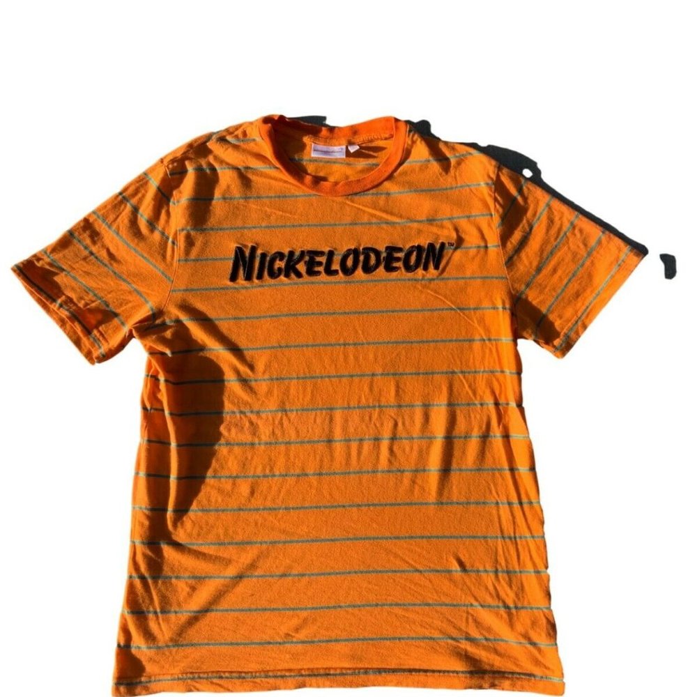 Nickelodeon Crew Neck Embroidered Striped T-Shirt 